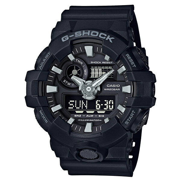 取寄品 置き目品 CASIOウオッチ カシオ G-SHOCK ジーショック アナデジ アナログ\u0026デジタル GA-700-1BJF 一般受け模範例 メンズウオッチ 貨物輸送無料