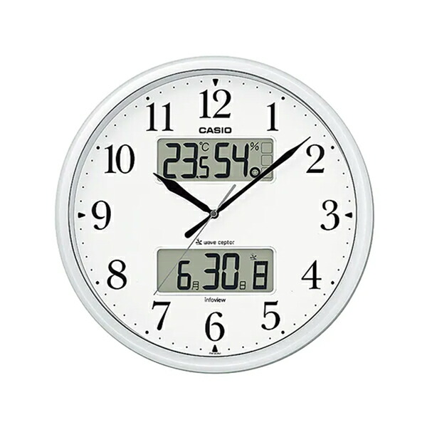 取寄品 正規品 CASIO時計 カシオ 掛け時計 掛時計 ITM-660NJ-8JF アナログ表示 液晶日付表示 電波時計