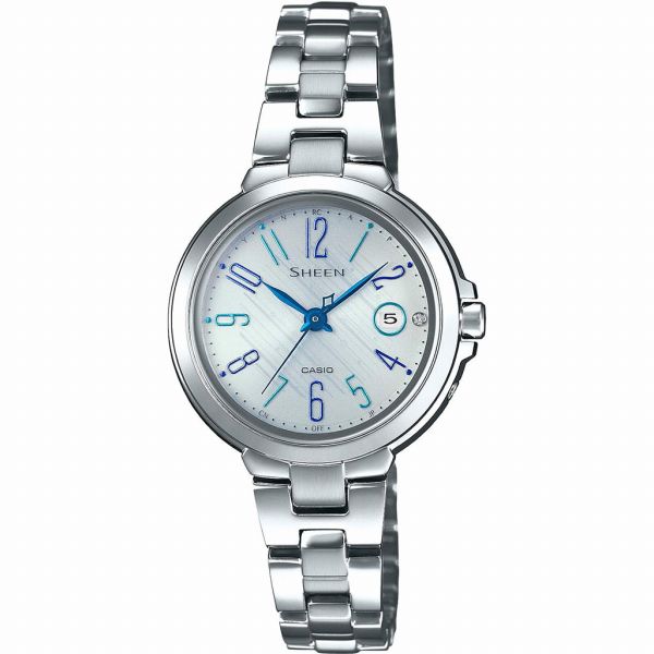 【美品】カシオソーラー電波時計SHW-1501BD-1AJFレディース SHEEN（CASIO） カシオ 電波 ソーラー 腕時計 CASIO 時計 シーン
