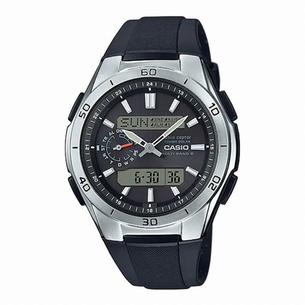 取寄品 正規品 CASIO腕時計 カシオ wave ceptor ウェーブセプター アナデジ表示 ソーラー 丸形 アナログ&デジタル カレンダー WVA-M650-1AJF メンズ腕時計 送料無料|腕時計アパレル雑貨小物のSP