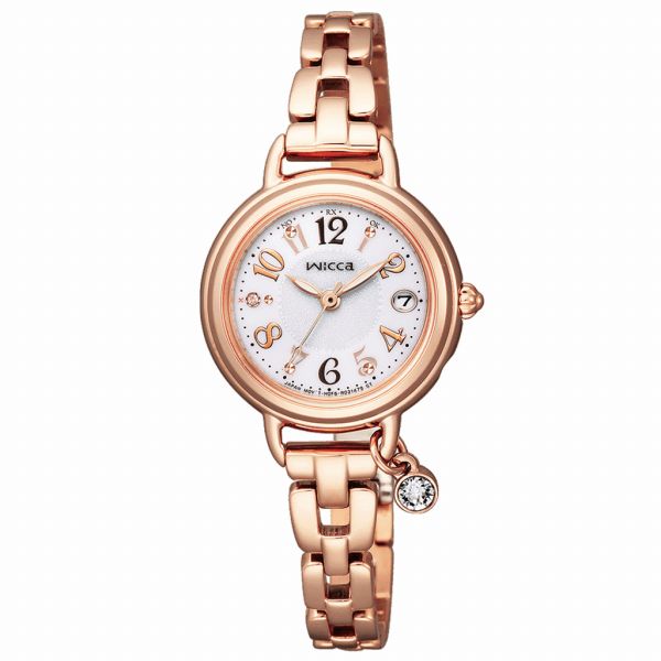 取寄品 置き目品 CITIZEN シチズン ウィッカ KL0-561-17 wicca ブレスライン 逢い引き暦 レディースウォッチ 貨物輸送無料