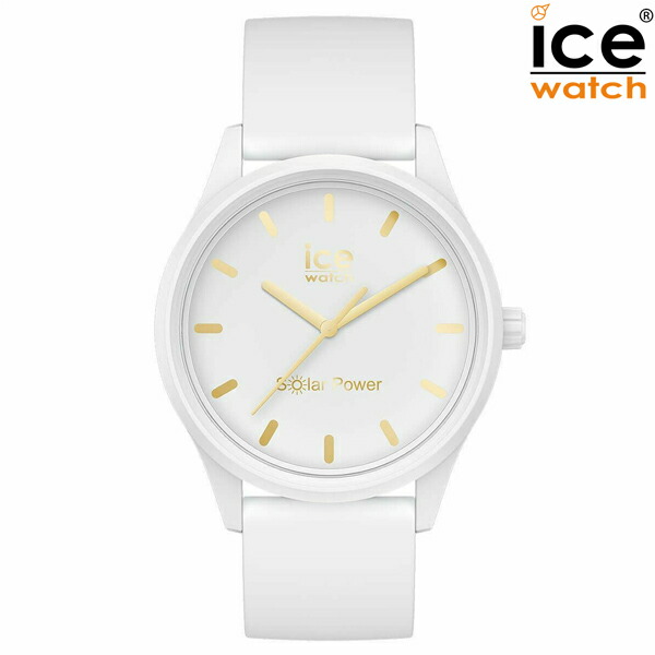 取寄品 正規品 ice watch アイスウォッチ 020301 ICE solar power ソーラー時計 ソーラークォーツ ホワイトゴールド Medium ミディアム レディース腕時計  送料無料