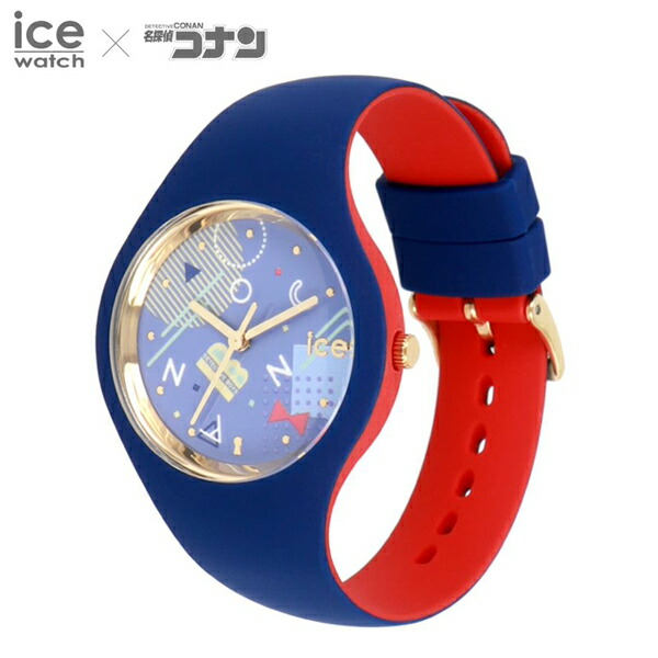 定め事品 ice watch アイスウォッチ MUD040 名私立探偵コナン×アイスウォッチ コラボモデル 江戸川コナン 押さえるひな形 Medium 並み並み ウオッチ  貨物輸送無料