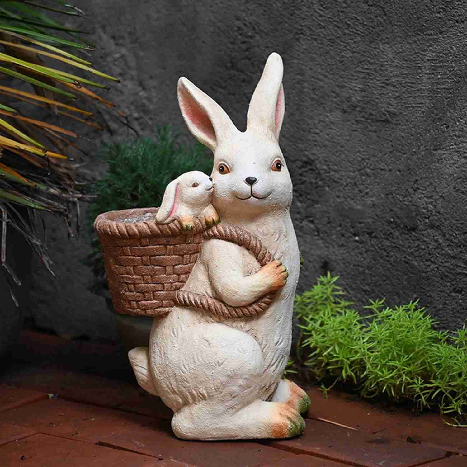 WONDERDECOR ラビットオーナメント 2023年 ガーデニング 置物 兎 ガーデンオーナメント ラビット オブジェ