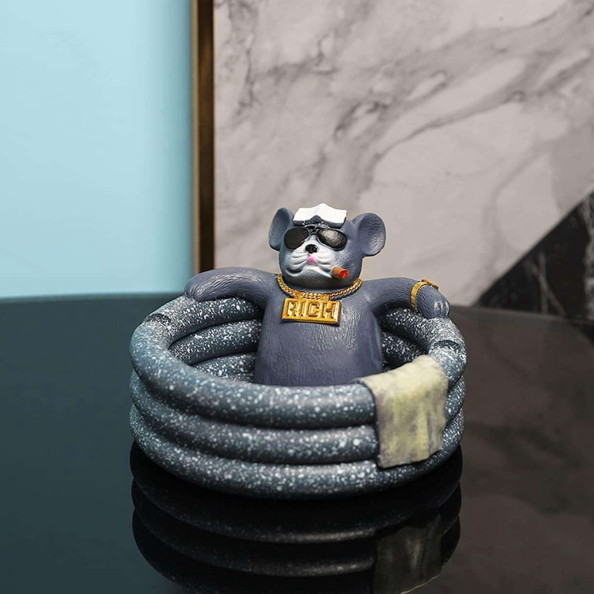 楽天市場】灰皿 置物 家 オフィス 犬 牛 面白いグッズ タイプ2