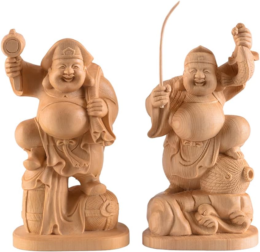 楽天市場】【開運仏像】大黒様と恵比寿様（額：縦30cm横40cm)◇木製