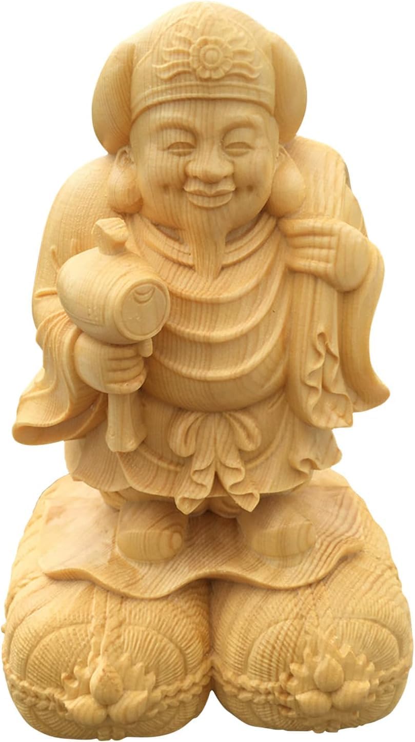 楽天市場】七福神 大黒天 恵比寿 神棚 屋久杉 木彫り 置物 風水