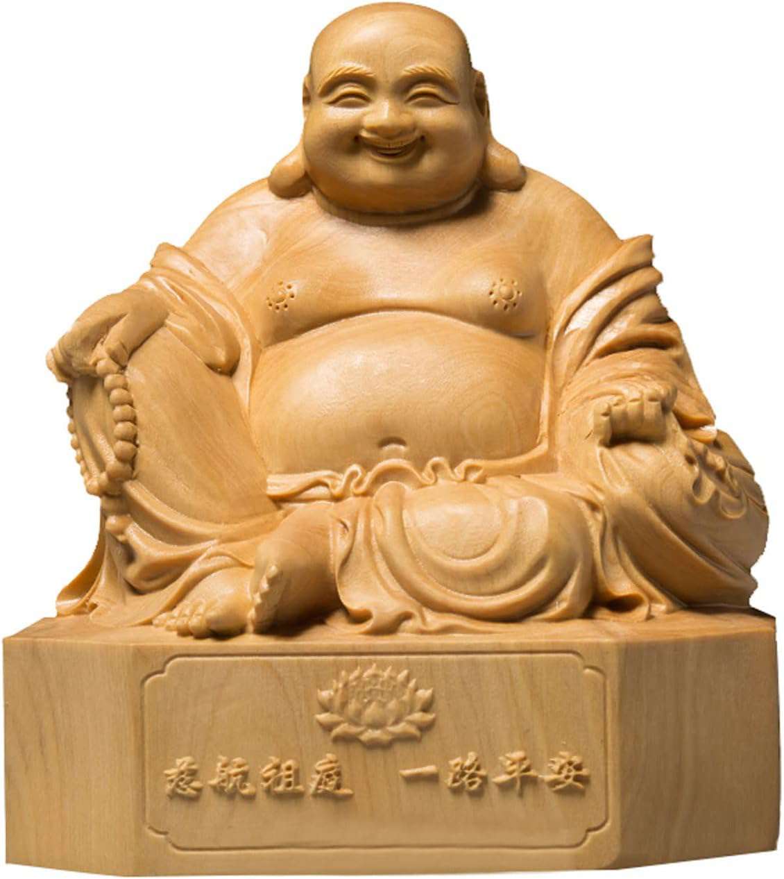 楽天市場】布袋 置物 七福神 寿桃布袋尊 木彫り 長寿 開運 金運 天然檜