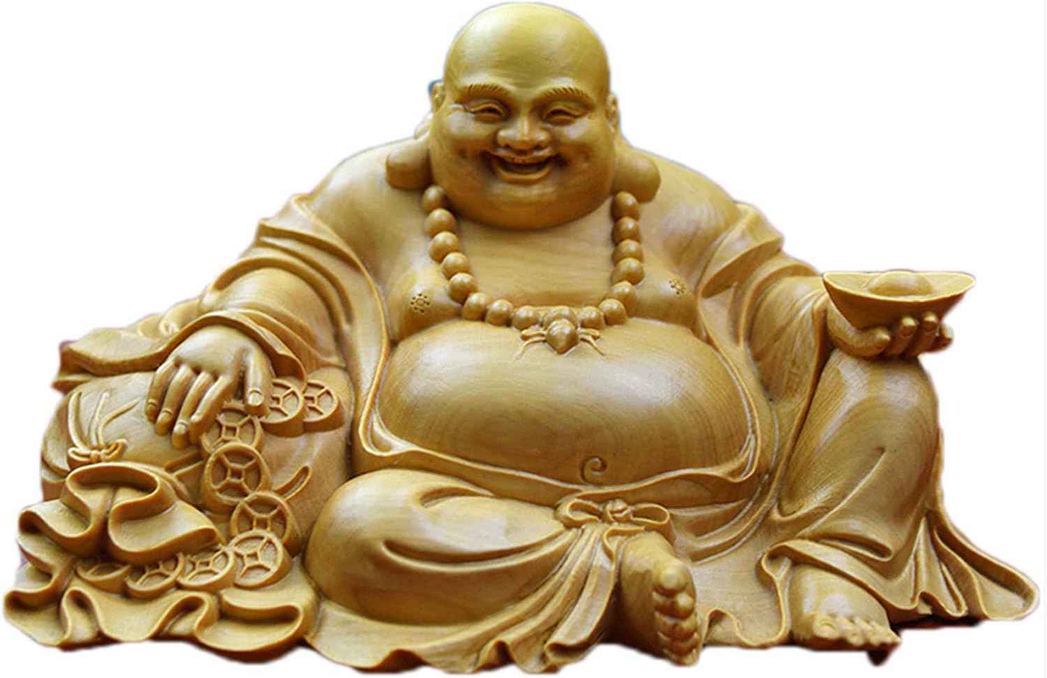 楽天市場】仏像 木彫り 七福神 布袋 様 布袋さんの置物 柘植製 ツゲ 半