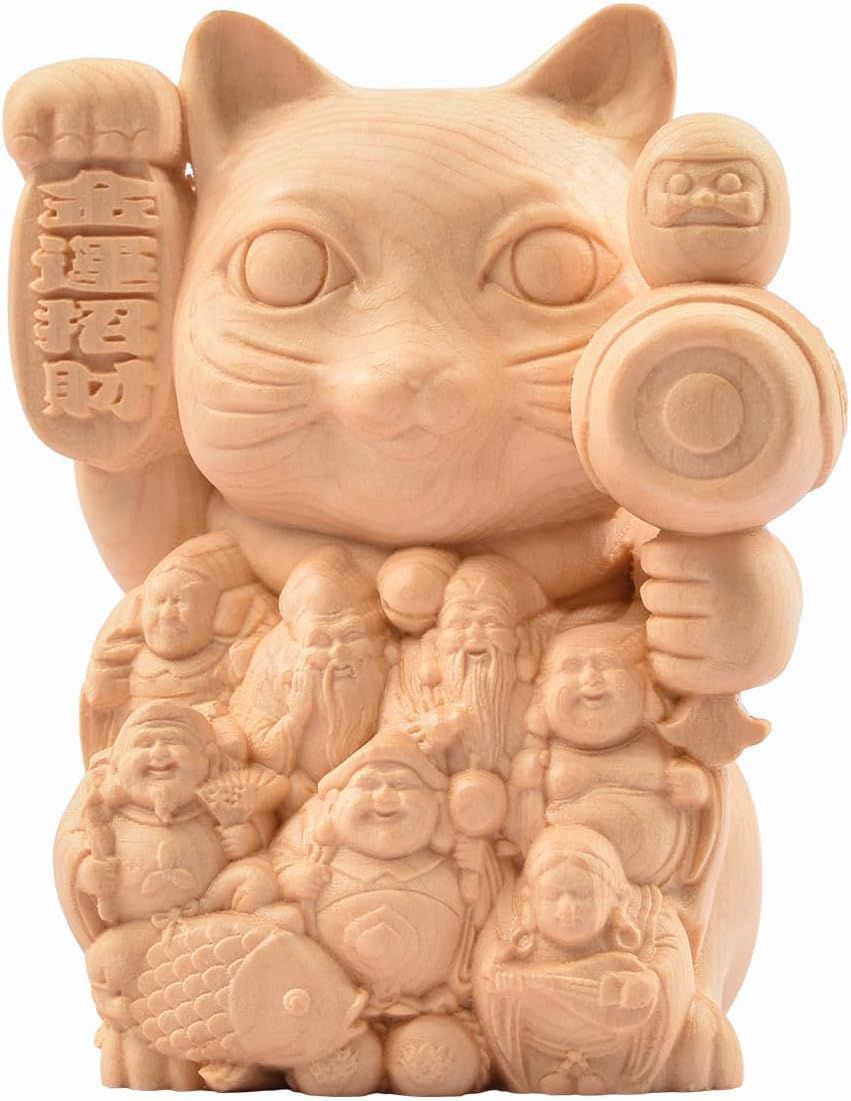【福助】商売繁盛、縁起物木彫り彫刻　高さ25ｃｍ（ 値下げです！） Amazon.co.jp: 木彫り彫刻 福助高さ25cm 商売繁盛、縁起物彫刻