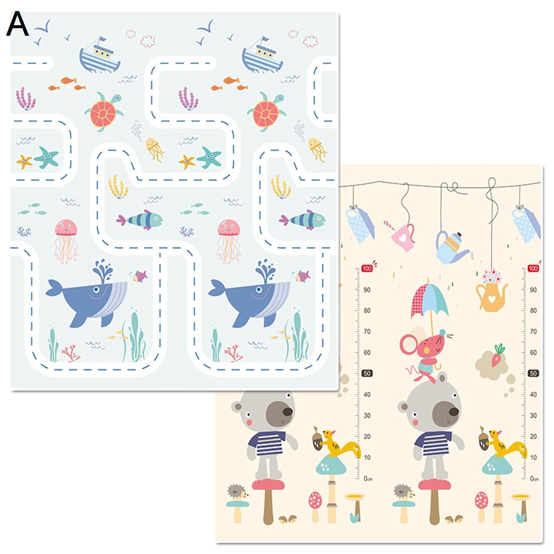 楽天市場】折り畳み式 ベビープレイマット 両面使用可 ベビーマット