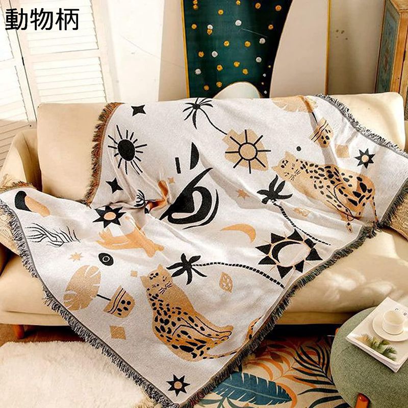 大判　クマ　ヘラジカ　カヌー　マルチカバー　ソファーカバー　ラグ　233x183 大判 クマ ヘラジカ カヌー マルチカバー ソファーカバー ラグ 233x183