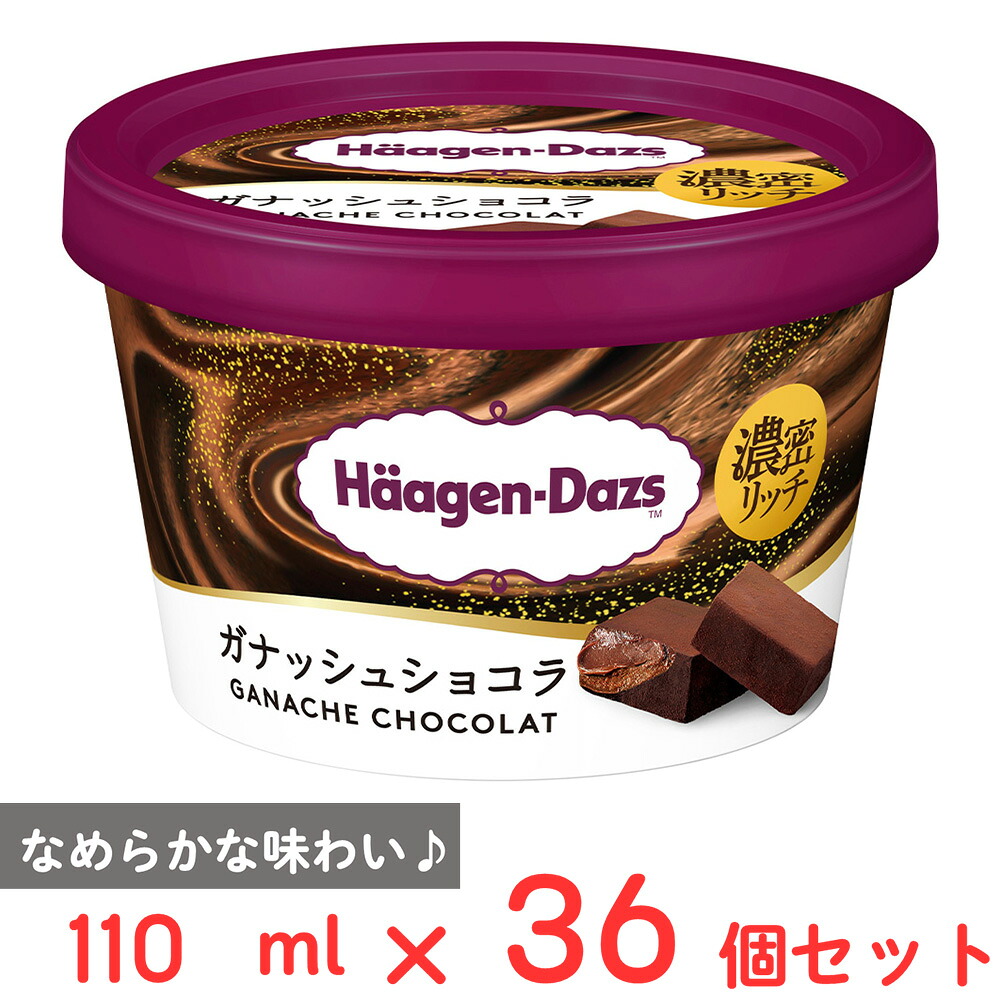 [アイス] ハーゲンダッツ ミニカップ ガナッシュショコラ 110ml&times;36個｜Smile Spoon 店