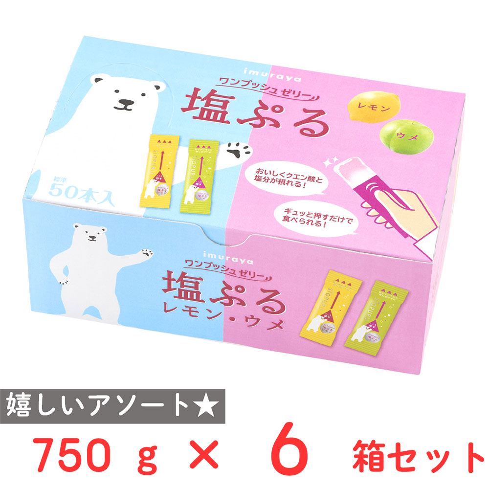井村屋 塩ぷるレモン・ウメ アソート 750g×6箱