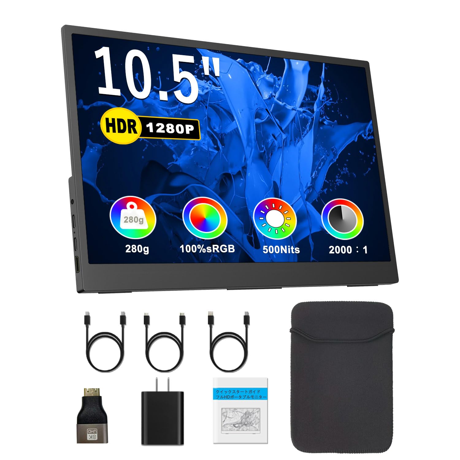 可動性管する 15.6in タッチパネル 2.8K IPSダイアログボックス 100サイクル 高リフレッシュ単位料金 100%sRGB 300nits 薄型 軽さ 押し並べて型照明ランプ VESA相応う Type-C Mini HDMI マイコン Mac Switch なおなお書き4 なおなお書き5 Xbox スマホ相応う