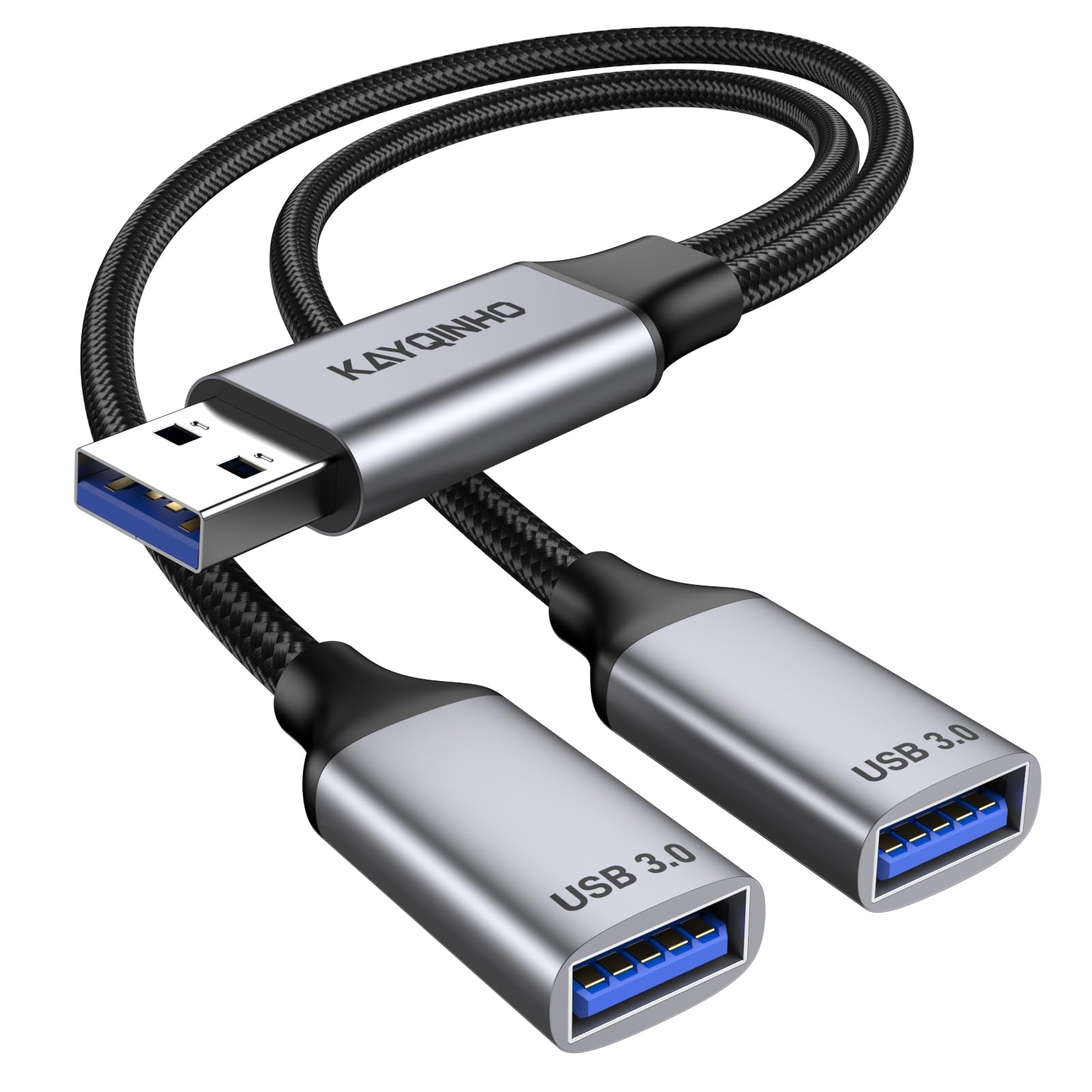 USB3.0 スプリッター ケーブル 1入力 2出力 延長 分岐 変換アダプター データ転送 拡張 コード 短め|スマイルセレクション