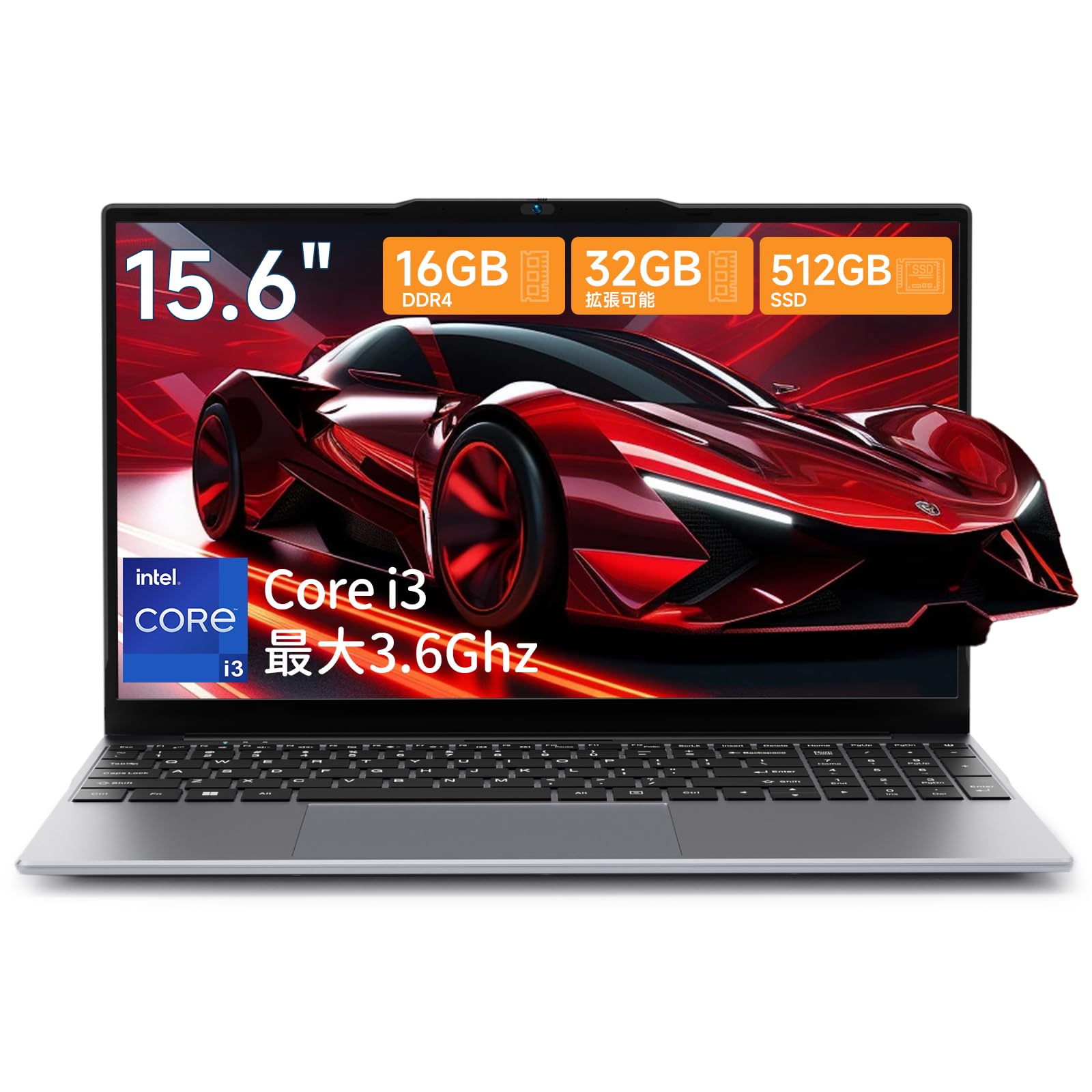 万覚え帳マイコン 15.6in 16GB記憶装置 512GB SSD 第12時人中央処理装置 Win11Pro IPS液晶 盛りだくさん固定ディスク Web写真機 テンキー 日本語鍵盤 USB3.2 Type-C HDMI MicroSD 無線電話ローカルエリアネットワーク 38Wh乾電池