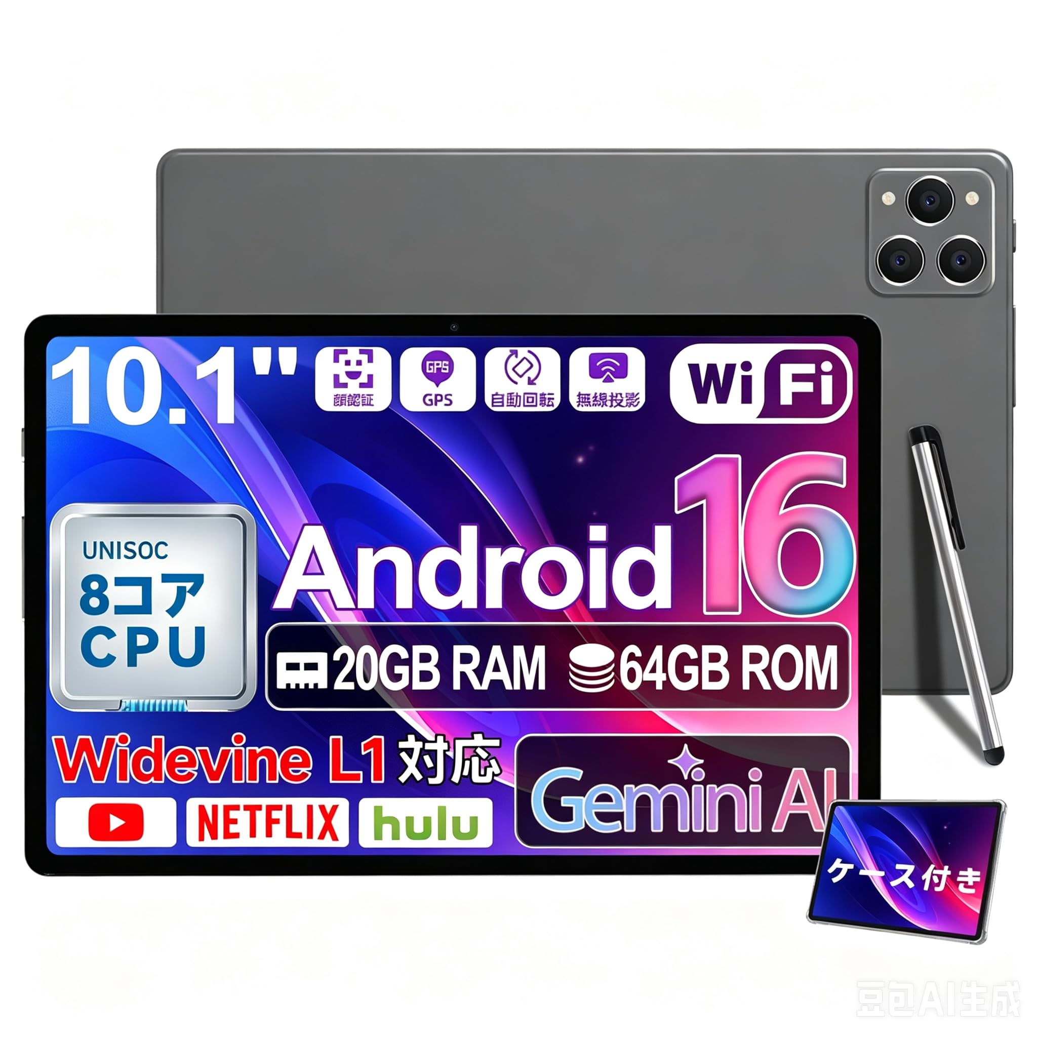 経口避妊薬 10in Wi-Fiひな形 64GB 20GB記憶装置 8中核グループ Type-C申し受ける Android 16 10.1in 大画面 GPS相応う 容れもの付き添い人