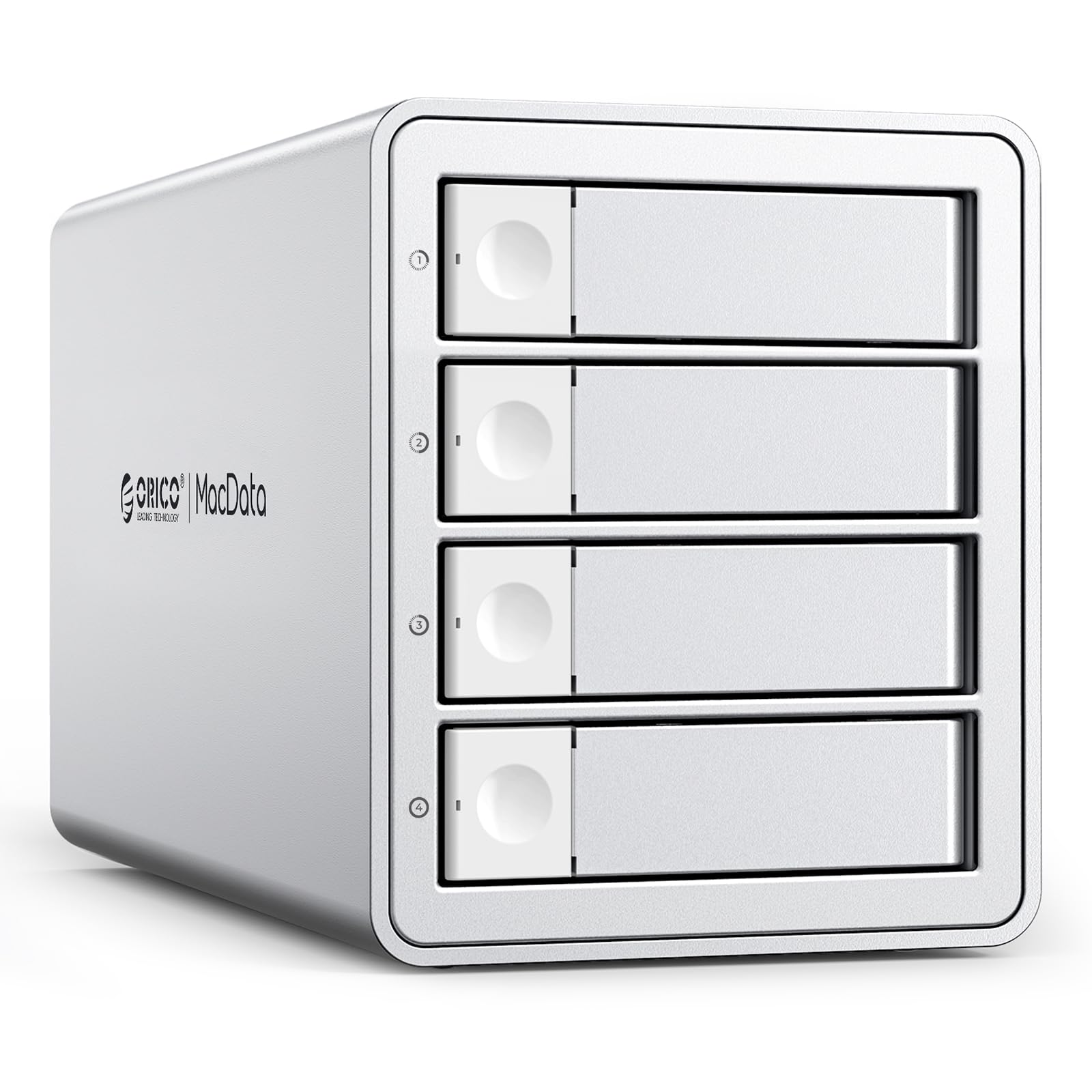 HDDケース 4台収納 2.5インチ 3.5インチ対応 10Gbps 高速転送 22TB&times;4台 大容量 アルミ合金 冷却ファン搭載 内蔵電源 2-IN-1データケーブル デイジーチェーン拡張対応 SATA接続 USB 3.2 Gen 2 インターフ｜スマイルセレクション