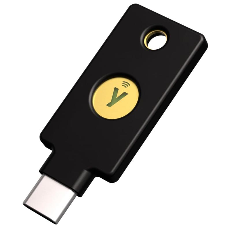 Yubico セキュリティキー YubiKey 5C NFC USB-C/FIDO2/WebAuthn/U2F/2段階認証/高耐久性/耐衝撃性/防水