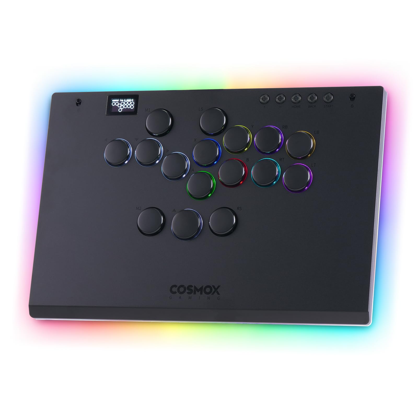 レバーレスコントローラー 吹き抜け制御装置 16足懸かり 薄型 軽銀アロイ RGB アンビエントLED点火装置 誤操作押しとどめる取り替えっこ ゲーミング計器