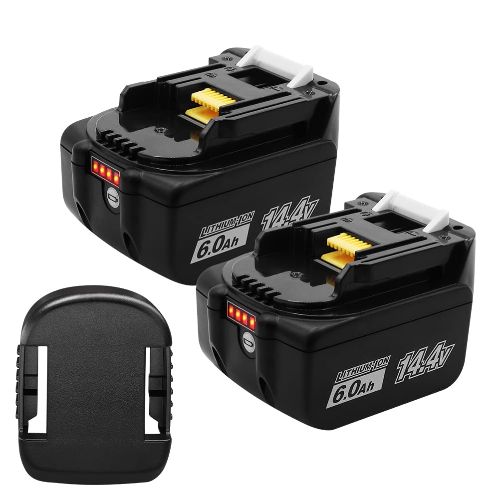 電動物の具用乾電池 14.4V 6.0Ah リチウムイオン独居室 2個書き割り 残量書きあらわす付き添い人 保護すること電気回路内蔵 乾電池保持者付き添い人 PSE見澄ます手に入れる済み