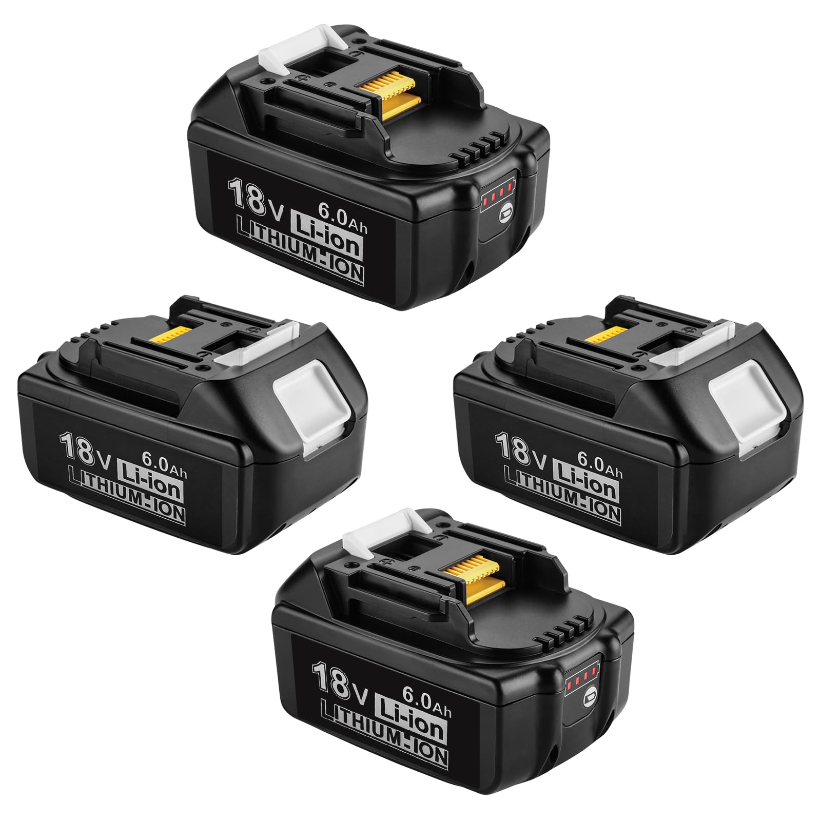 取り替えっこ乾電池 18v 6000mAh 4個書き割り リチウムイオン独居室 残量書きあらわす 自分自身打ちこわれる読み合わせる 保護すること電気回路内蔵 PSE公許済み