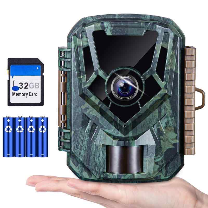 KJK トレイルカメラ 小型 防犯カメラ 野生動物監視カメラ 動画2.7k 静止画3600万画素 赤外線 乾電池式 0.1秒超高速トリガー 夜間低輝 搭載 人感センサー IP66級防水防塵 屋外 屋内監視 センサー