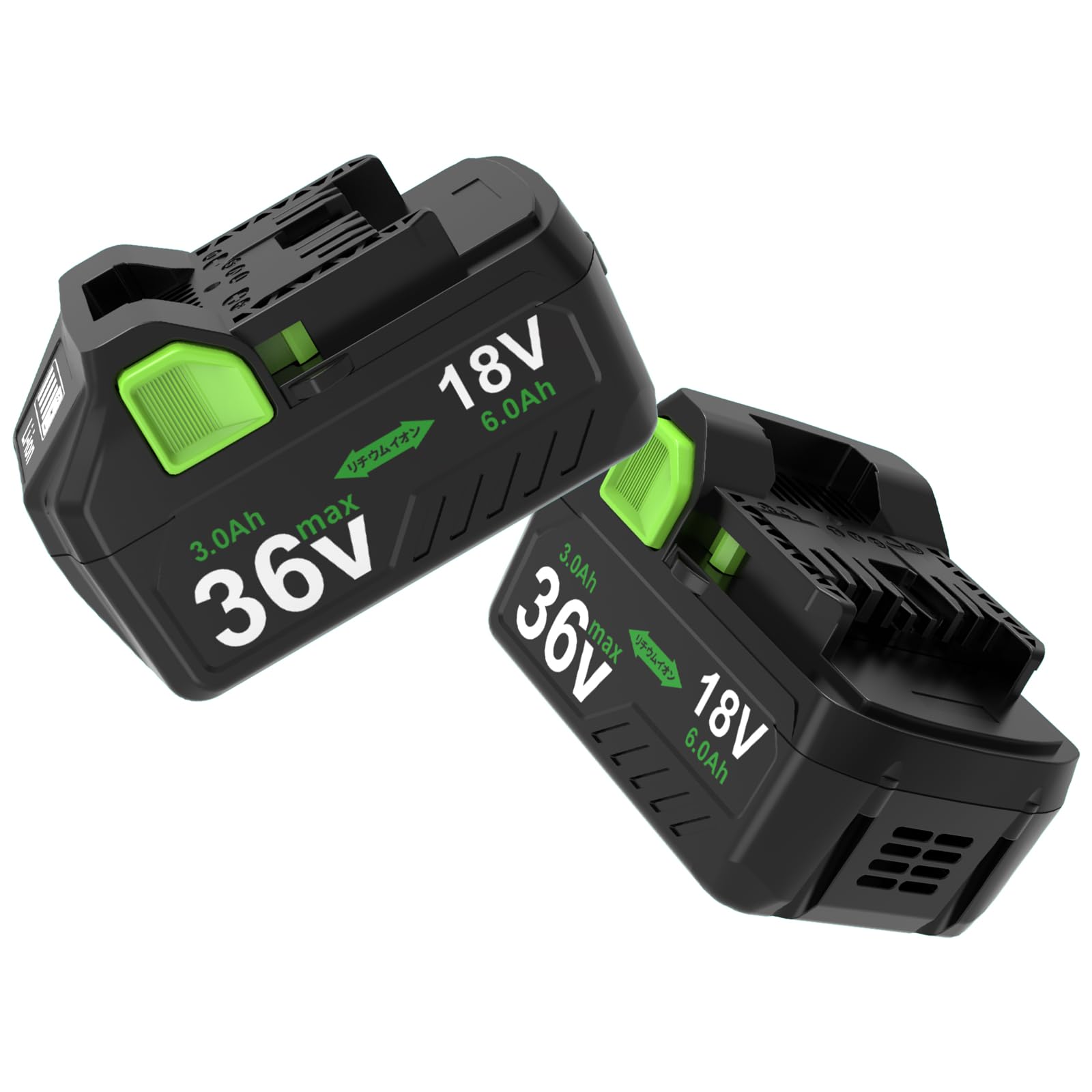 互換 バッテリー 3.0Ah 18V 36V 二個セット 36V 3000mAh 18V 6000mAh 電池装着で自動切替 LED残量表示｜スマイルセレクション