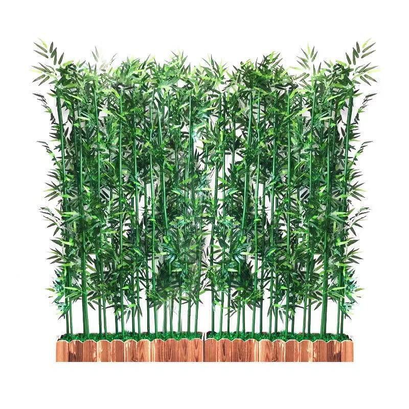 人工草木 竹垣 中仕切り 緑葉 駒寄せ 中仕切り画面 ガーデニングフェンス 笹竹コンピューターシミュレーション竹 屋内外兼用 高さ150糎、180糎、200糎、250糎竹林 人工 ゼラチン葉300cm-絹布の葉250cm-絹布の葉150cm