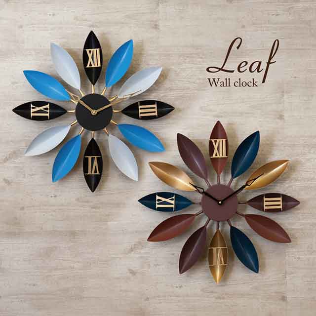 壁掛け時計 Decorative Wall Clock デコラティブウォールクロック［Leaf］ インテリア・寝具・収納-掛け時計