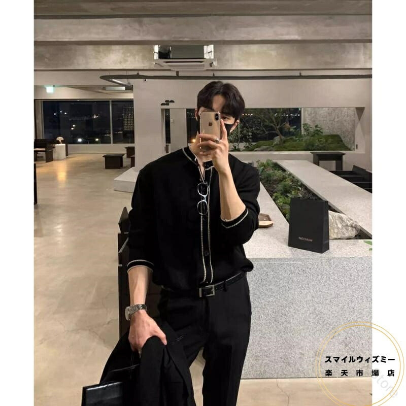 メンズ ファッション 春夏 秋冬 かっこいい オシャレ モテ 男性用 紳士服 服 韓国 シンプル 大人 メンズ ラウンドネックカーディガン セーター 秋冬 韓国 レトロ ニット セーター 高級 アウター 薄手 ニット ジャケット おしゃれで着回しやすい春夏秋冬対応