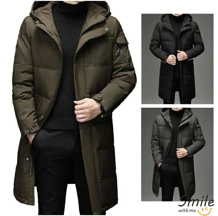 ロングジャケット ビジネスコート 通勤 通学 ダウンジャケット メンズ 韓国風 ロングコート 防寒服 メンズコート 中綿ジャケット フード付き アウター オーバー 大きいサイズ M-4XL 暖かい 冬物 厚手 お出かけ ダウンコート 中綿コート|スマイルウィズミー店