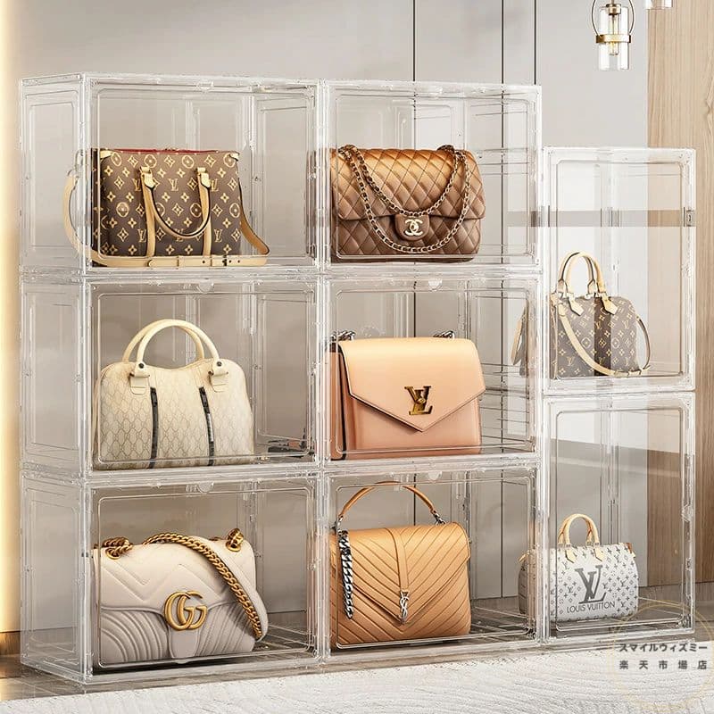 楽天市場】透明の収納ケース3つ 積み重ね式 プラスチックのマグネット