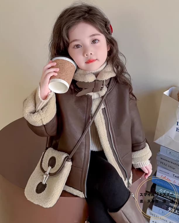ライダースジャケット 裏ボア フェイクレザー ジャケット 子供服 キッズ 防水 裏起毛 PUコート 秋冬 アウター レザージャケット レザーコート カジュアル カッコイイ 防風コート 防寒 通学 可愛い コート 防風 秋冬服 アウトドア 通園 通学 通学