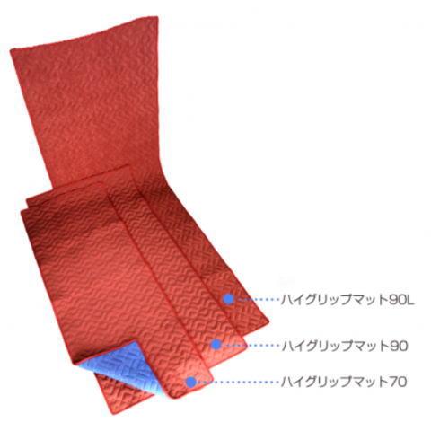 上滑り御仕舞い 息休めクッションマルチマット 2枚仕掛ける 90cm×180糎 ハイグリップマット90 ノン横すべり引っ敷き 国産 日本製 赤あて布団 フローリング 上がり段 歩廊 息休め 保護すること 安全・保護用品-その他