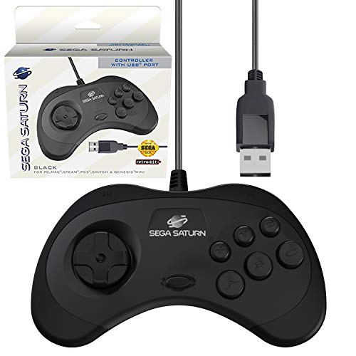 セガ認可 サターン 競争パッド コントローラー Official Sega Saturn Usb Controller 8 Button Arcade Pad Black For Pc Mac Steam Klubwino Pl