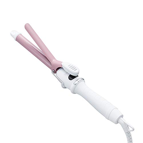 SALONIA サロニア セラミック カール ヘアアイロン 海外対応 プロ仕様 MAX210℃ (19mm, ヌーディーピンク)