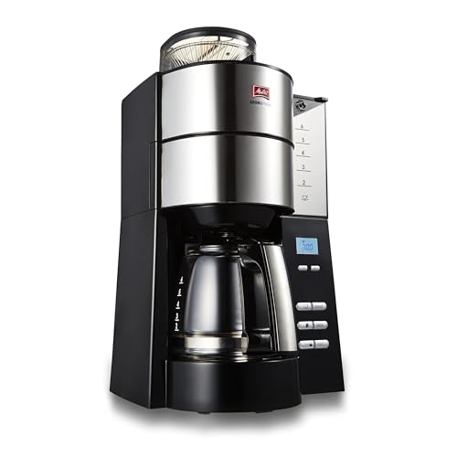 メリタ(Melitta) 全自動 コニカル式 コーヒーメーカー ミル付き アロマフレッシュ　6杯用【豆・粉対応/豆・水計量不要/ミル機能/挽き目