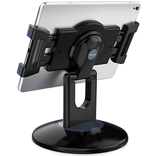 360度回転・180°調整｜iPadホルダー｜AboveTEK｜ipadスタンド｜幅168～240mm対応【ブラック】Airレジ｜卓上｜縦置き｜