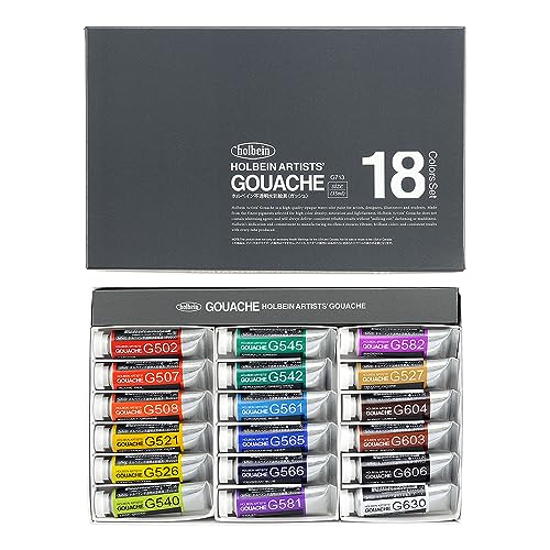 ホルベイン 不透明水彩絵具〈ガッシュ〉 G713 15ml 18色セット 03713