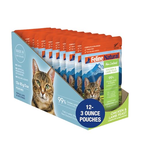 フィーラインナチュラル Feline Natural プレミアムパウチ キャットフード チキン&ラム 85g 【12袋セット】