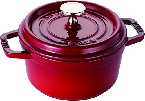 staub ストウブ 「 ピコ ココット ラウンド チェリー 16cm 」 小さい 両手 鋳物 ホーロー 鍋 IH対応 【日本品】 La Coc
