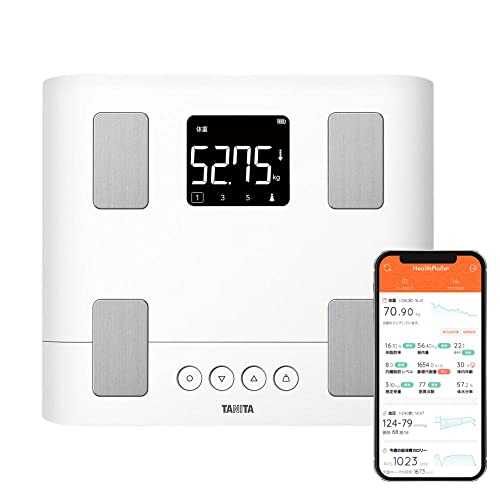 タニタ 体量計 体組み上げる計 スマホ連絡 50gユニット うしろ側ともし火 BC-332L WH 白いこと 赤ちゃんの生いそだつを見守る