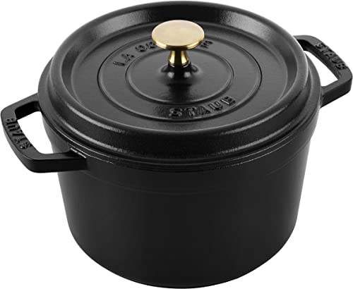 【最大限度30昼日なかおテスト作業客体】 staub ストウブ 「 グランドココット ラウンド 黒いこと 20糎 」 気が大きい 両手 ホーロー 鍋 無水膳立て