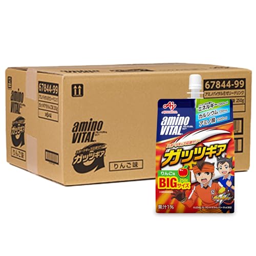 アミノバイタル 【ケース販売】味の素 ゼリードリンク ガッツギア りんご味 250g×24個 アミノ酸 1500mg エネルギー 200kcal