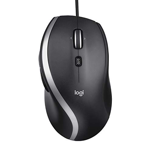 ロジクール 有線 マウス M500s 高速スクロールホイール 7ボタン USB ブラック 有線マウス 4000dpi M500 windows