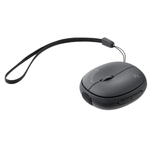 サンワダイレクト Bluetooth マウス 超小型 静音 充電式 5ボタン 持ち運び マルチペアリング対応 ストラップ付き モバイルマウス 携