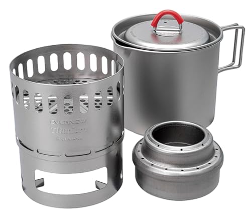 エバニュー(EVERNEW) Ti Mug pot 500 Stove set ECA538 チタン