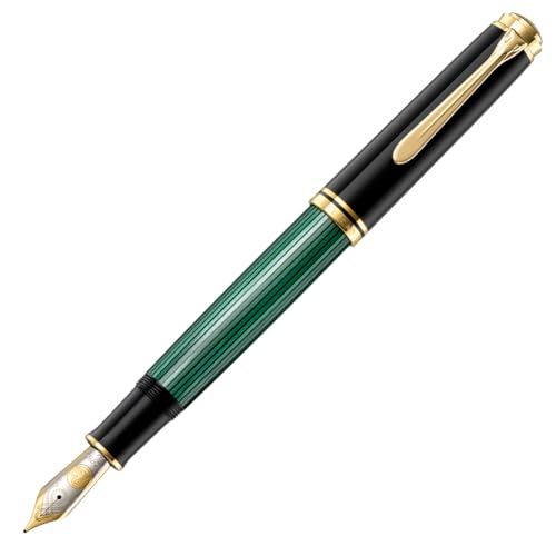 Pelikan 伽藍鳥 筆 EF 極細字 スーベレーン 緑であること縞模様 M1000 定まり品